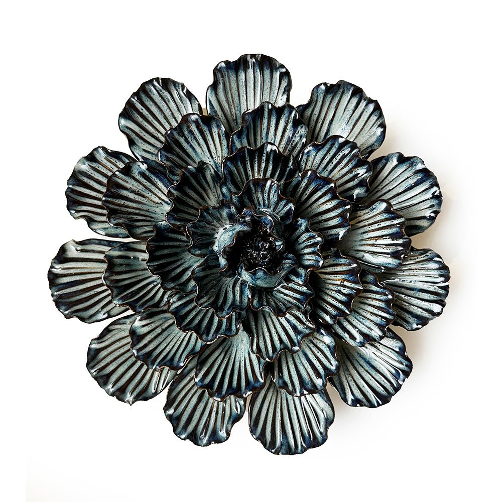 Ceramic Flower Wall Art Mofo Blue - Chive UK