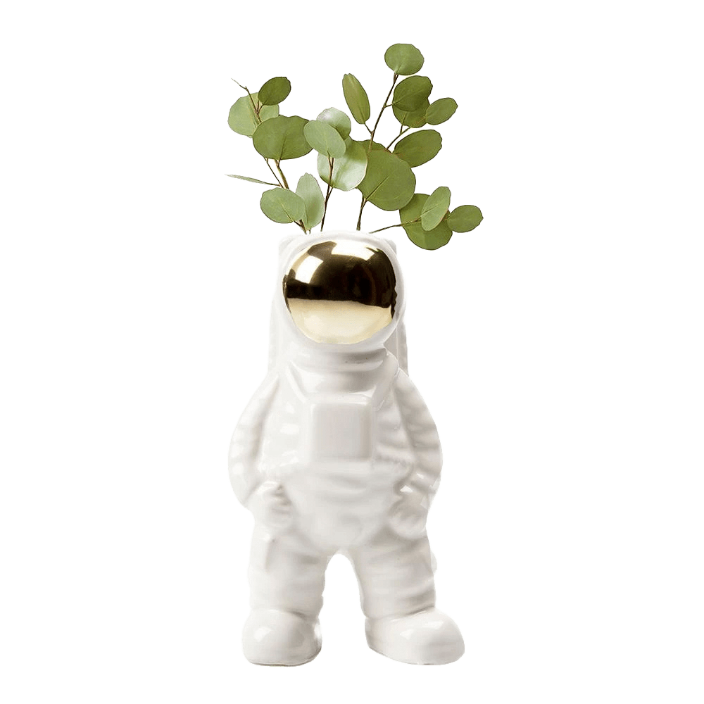 Astronaut Ceramic Unique Flower Vase - Chive UK