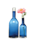 Bottle Glass Decorative Flower Vase - Chive UK