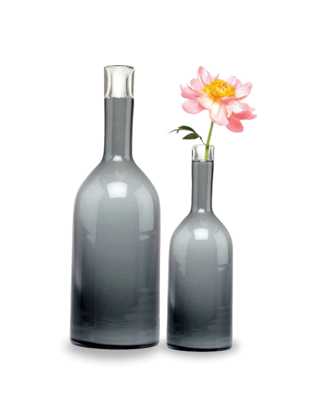 Bottle Glass Decorative Flower Vase - Chive UK