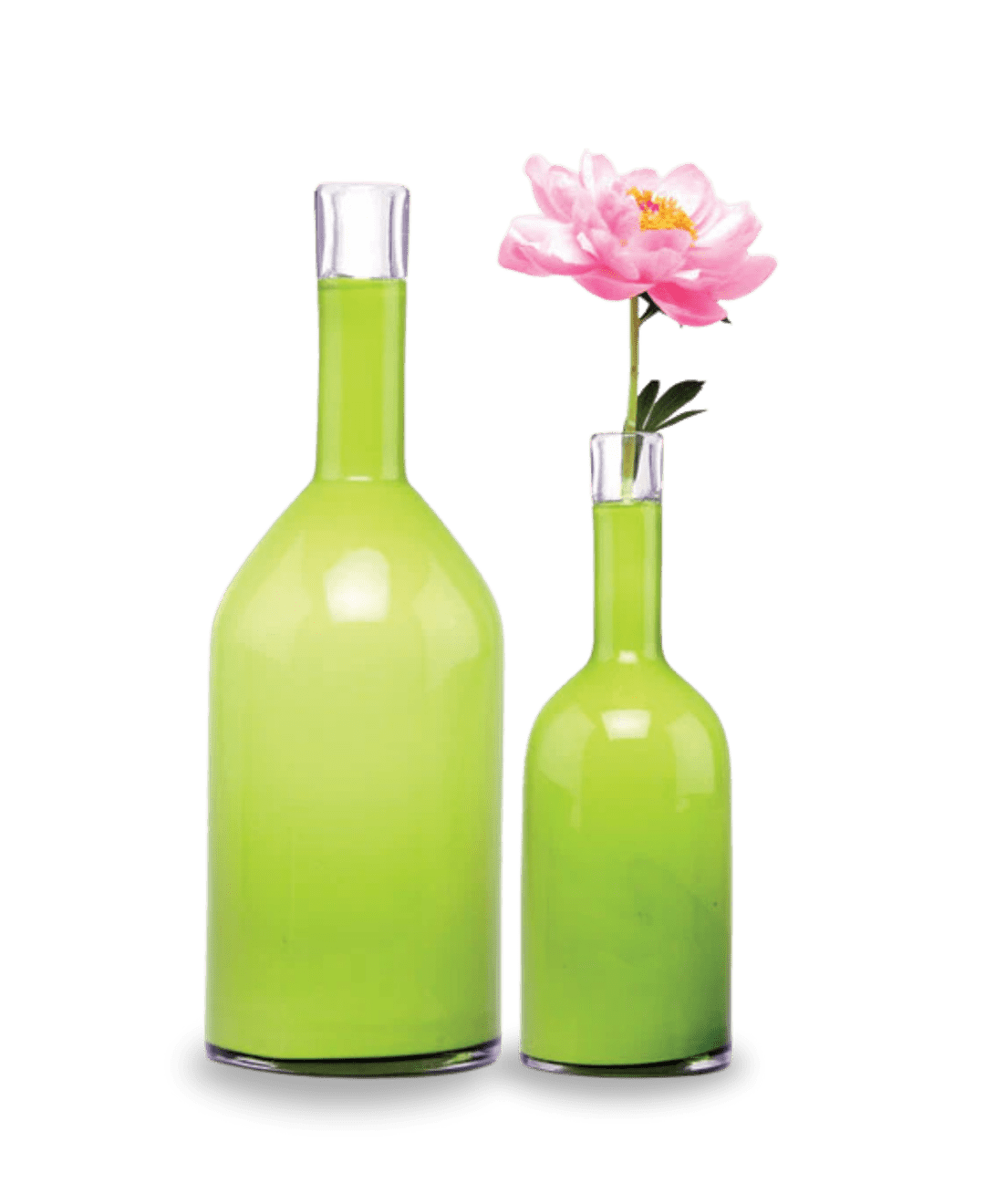 Bottle Glass Decorative Flower Vase - Chive UK