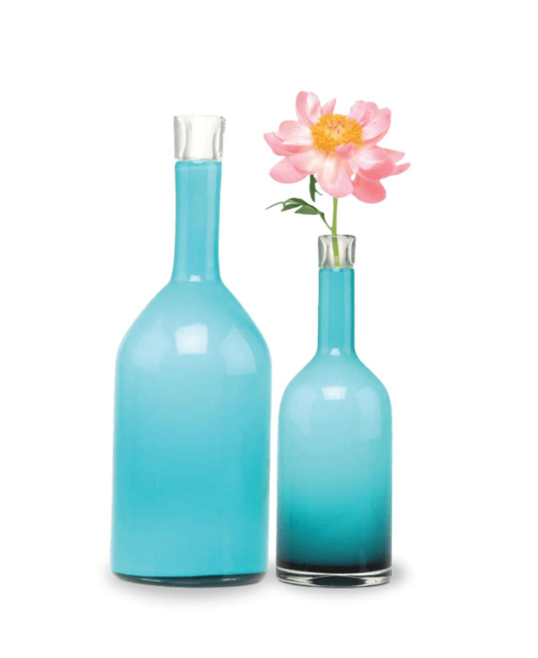 Bottle Glass Decorative Flower Vase - Chive UK