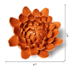 Ceramic Flower Dahlia Orange 11 - Chive UK