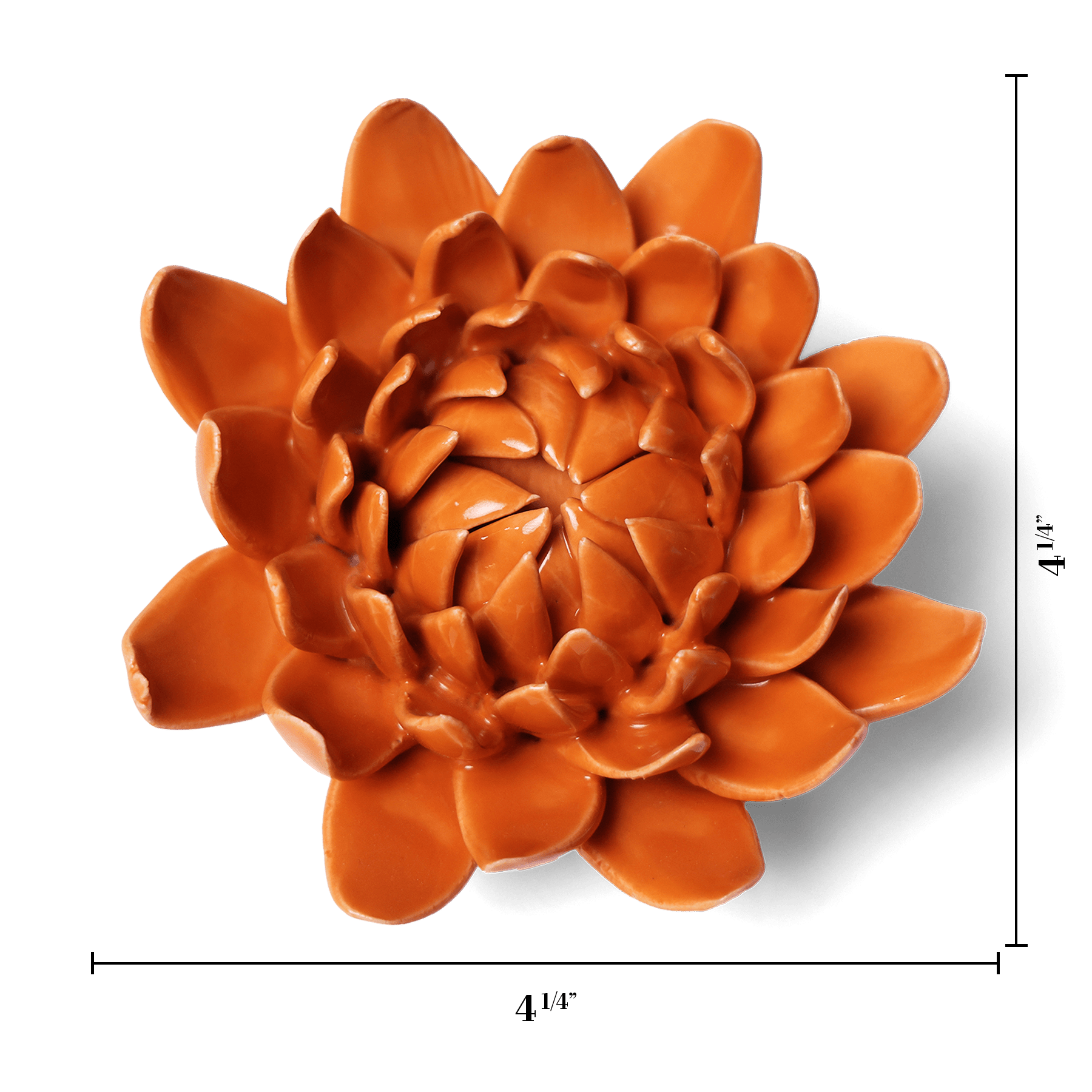 Ceramic Flower Dahlia Orange 11 - Chive UK