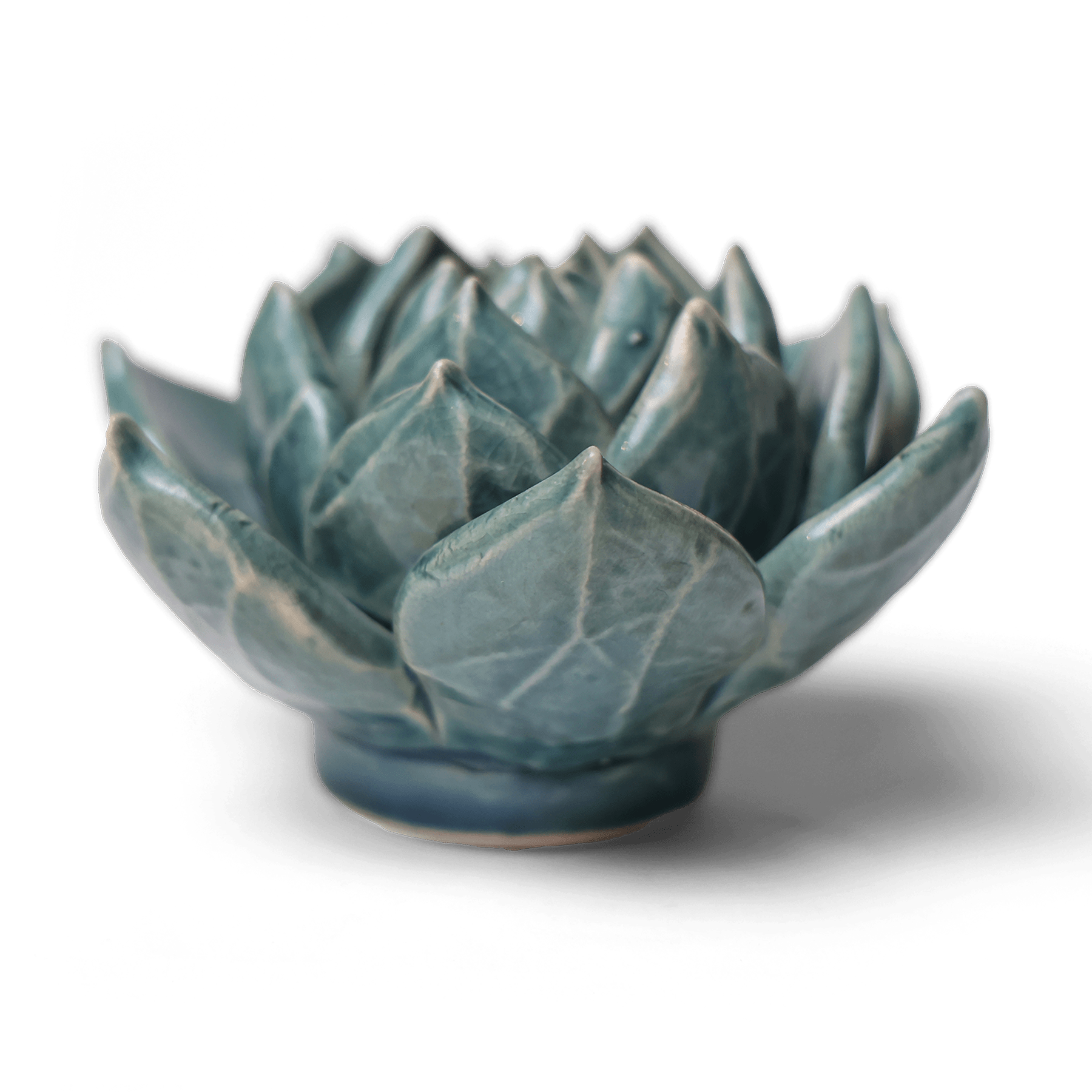 Ceramic Flower Succulent Teal 11 - Chive UK