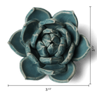 Ceramic Flower Succulent Teal 11 - Chive UK