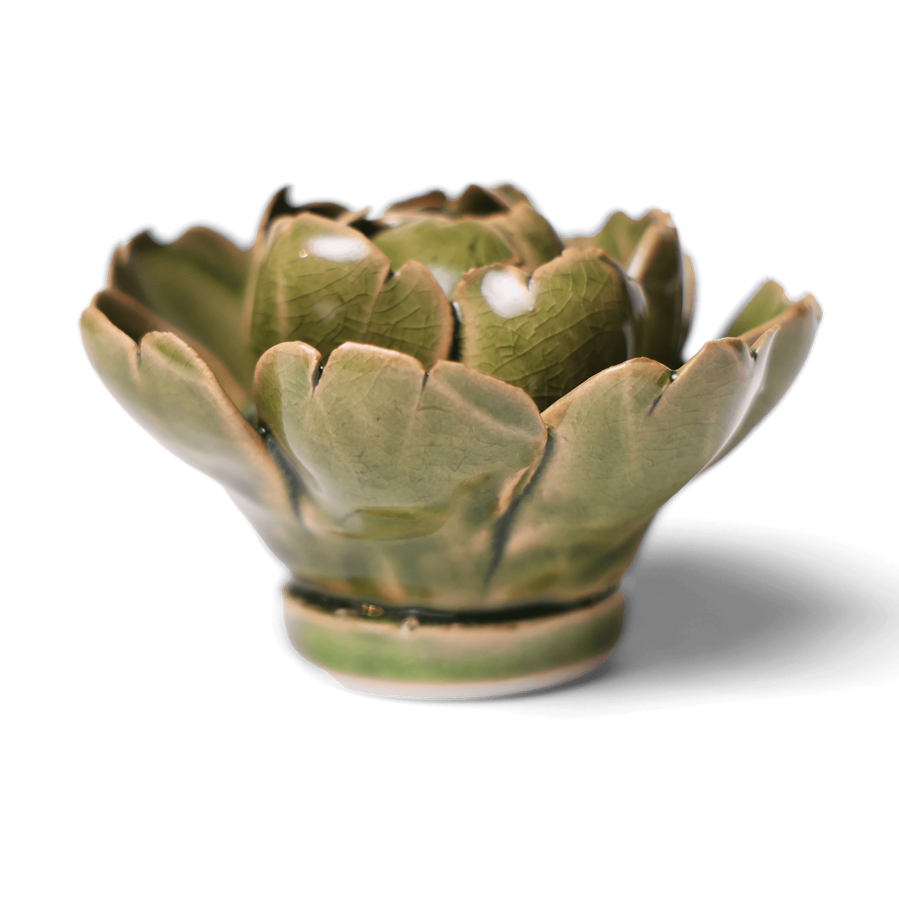 Ceramic Flower Peony Green 12 - Chive UK