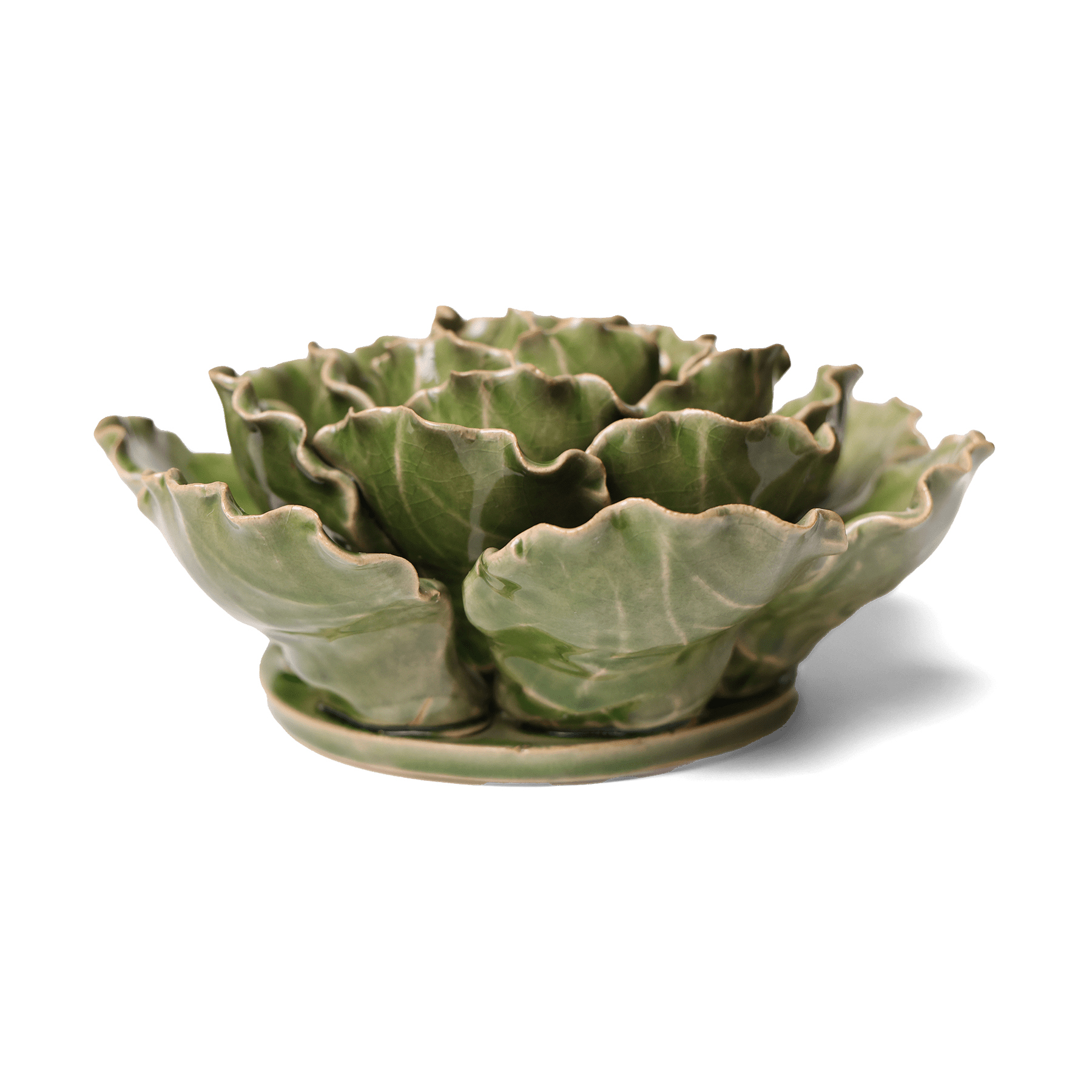 Ceramic Flower Lettuce Green XL 5 - Chive UK