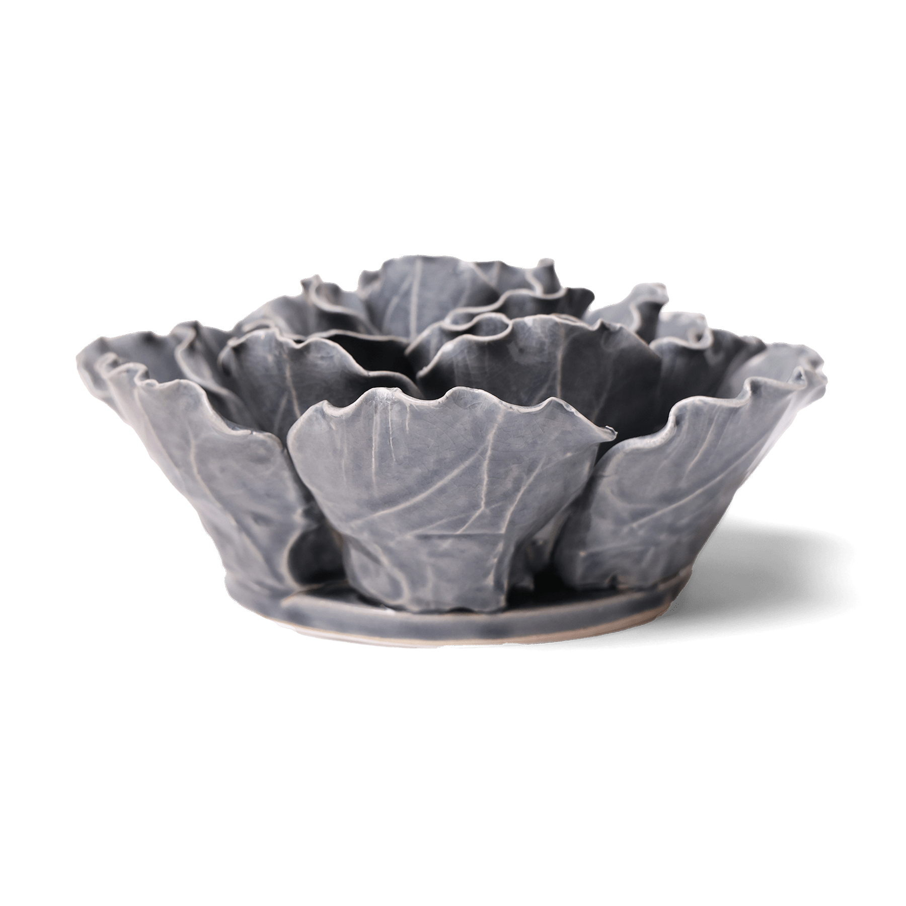 Ceramic Flower Lettuce Grey XL 5 - Chive UK