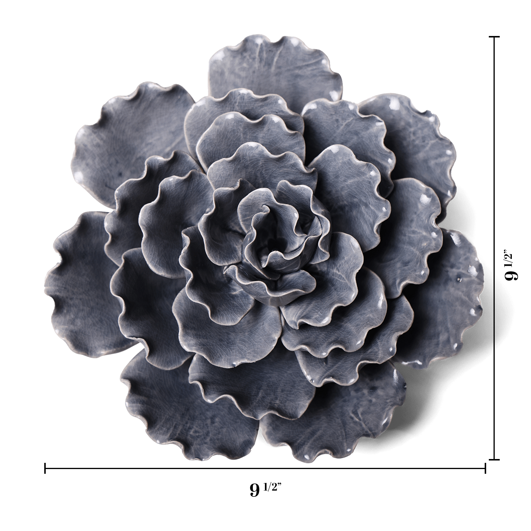 Ceramic Flower Lettuce Grey XL 5 - Chive UK