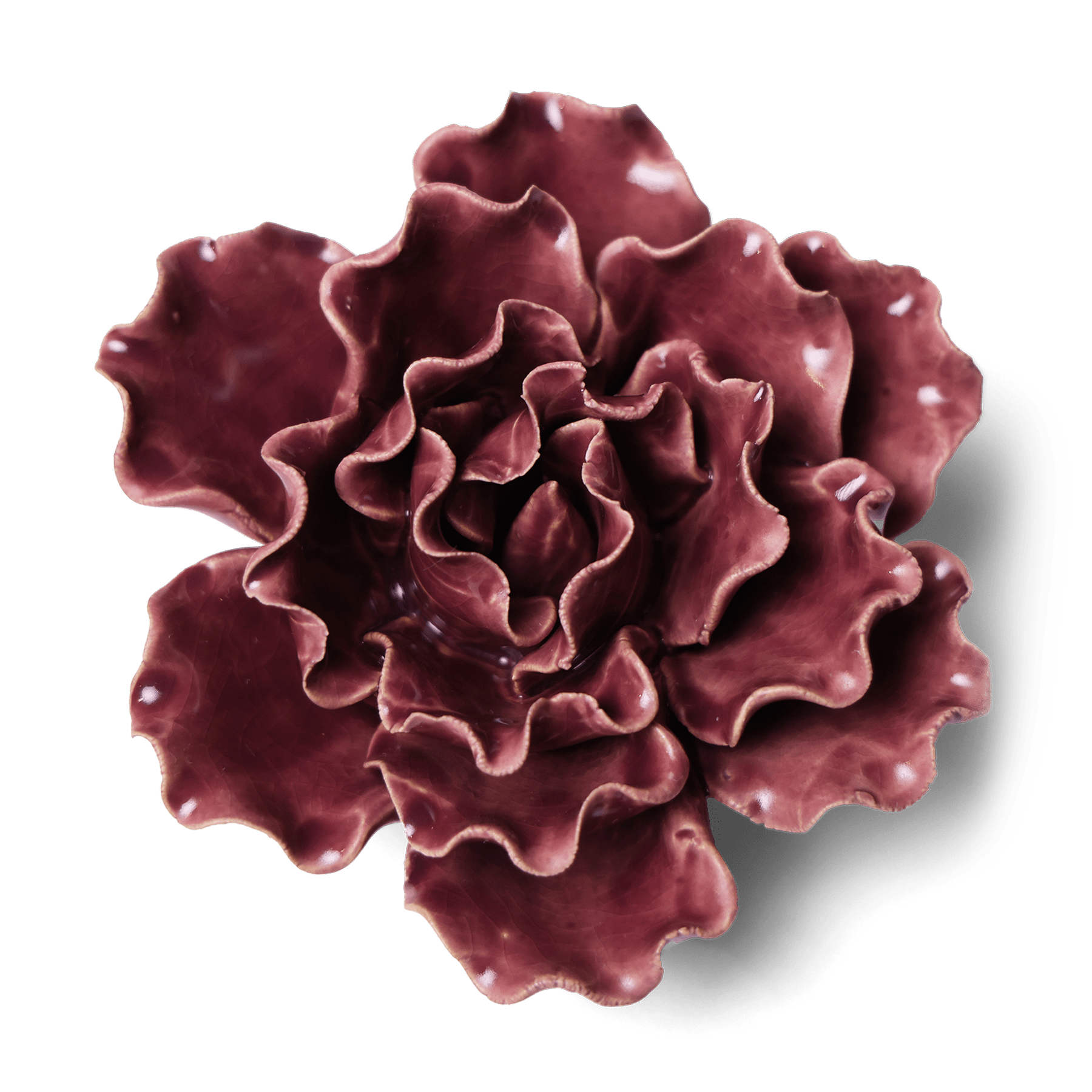 Ceramic Flower Lettuce Purple Medium - Chive UK