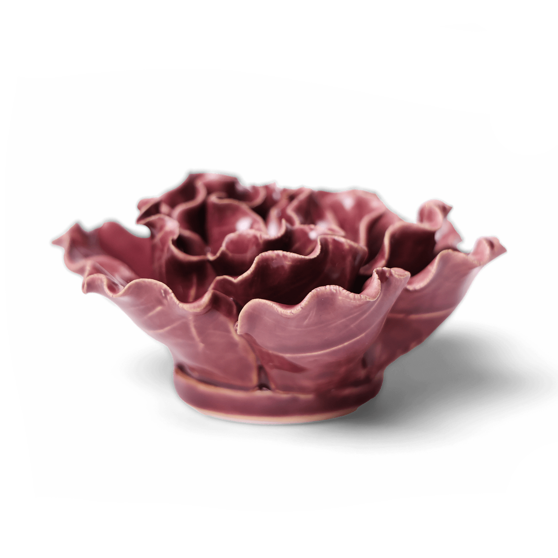 Ceramic Flower Lettuce Purple Medium - Chive UK