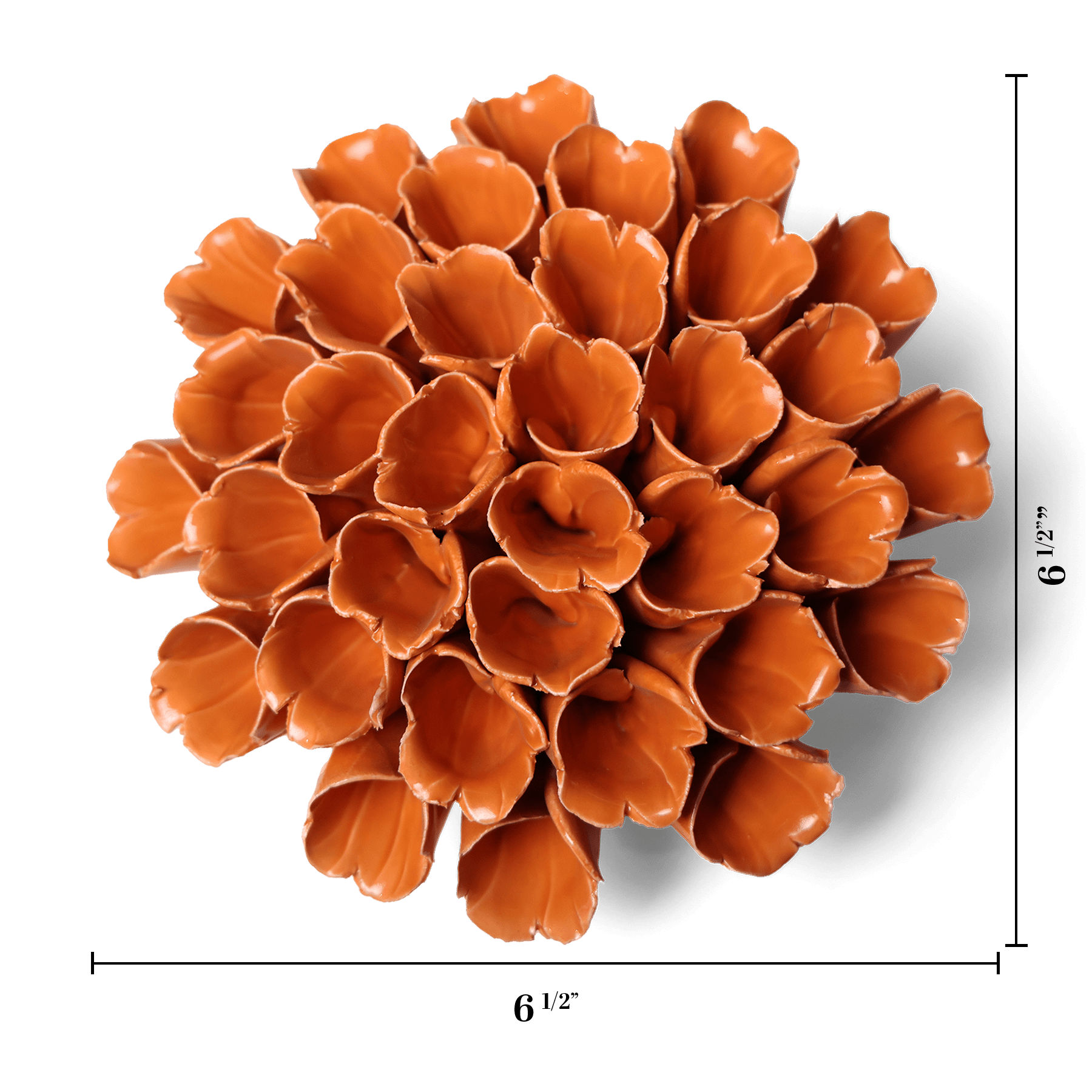 Ceramic Flower Polyp Orange Large - Chive UK