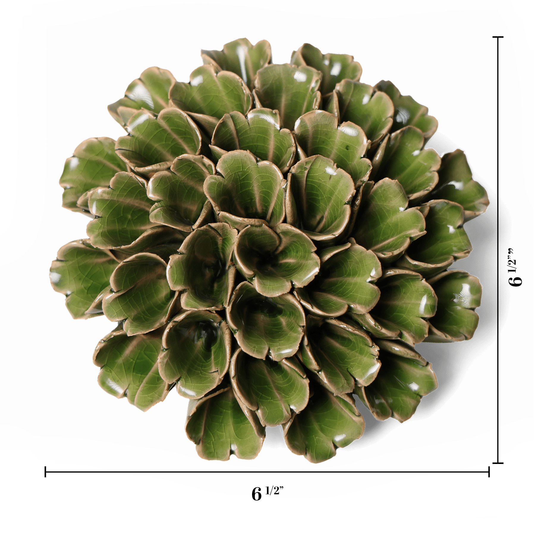 Ceramic Flower Polyp Green Large - Chive UK