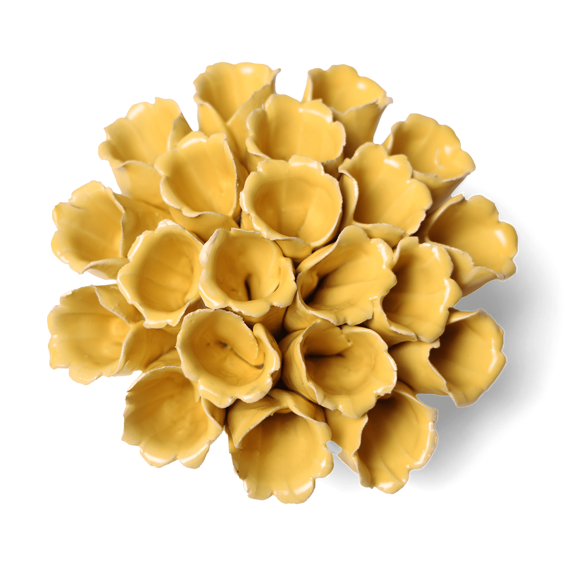 Ceramic Flower Polyp Yellow Medium - Chive UK