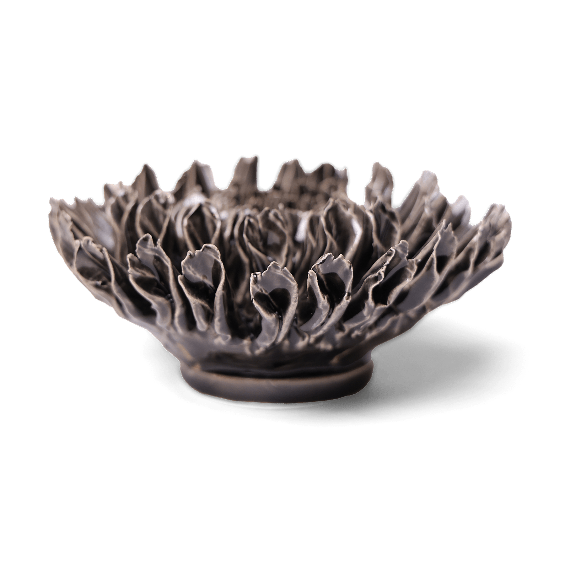 Ceramic Flower Fractal Black 5 - Chive UK