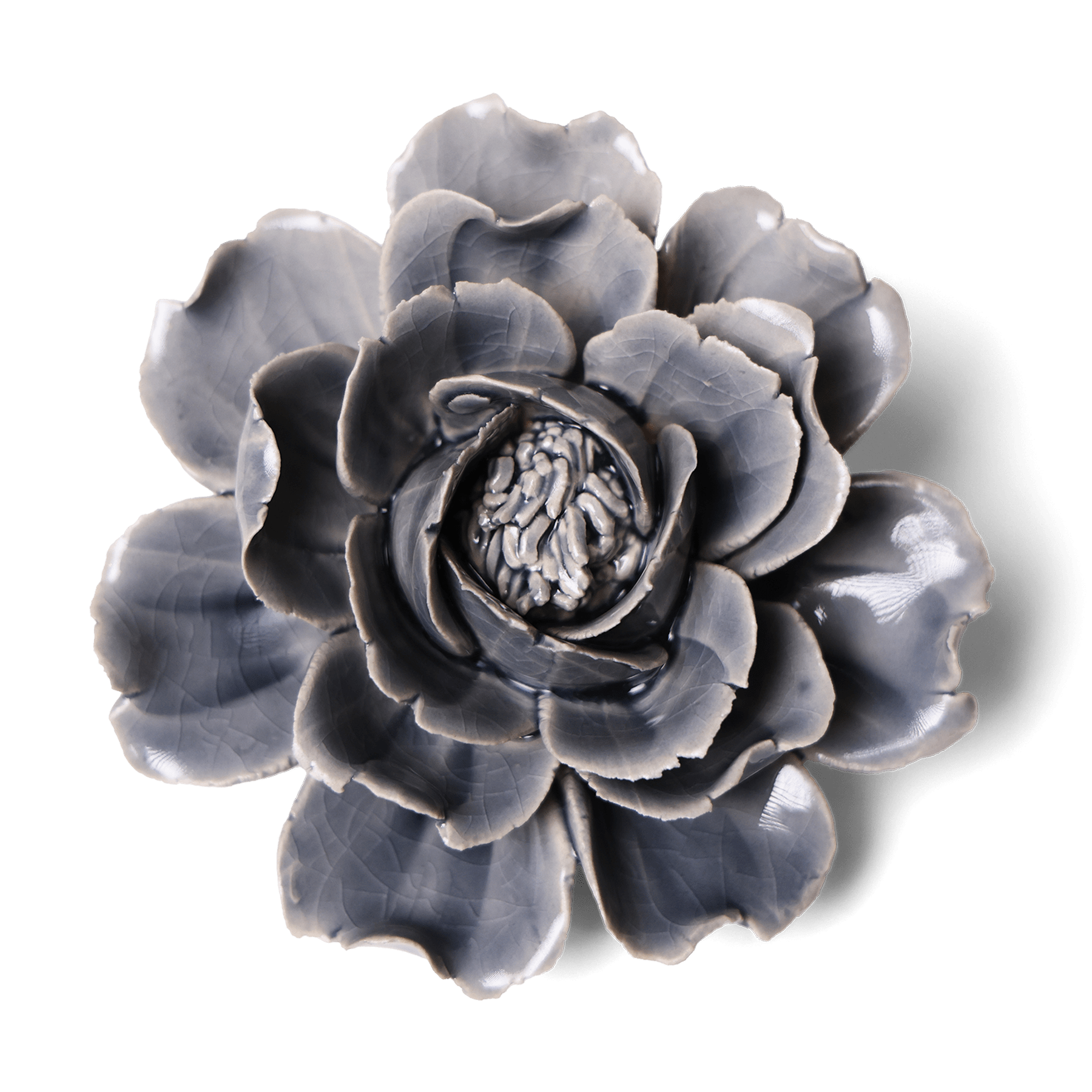 Ceramic Flower Rose Grey 6 - Chive UK