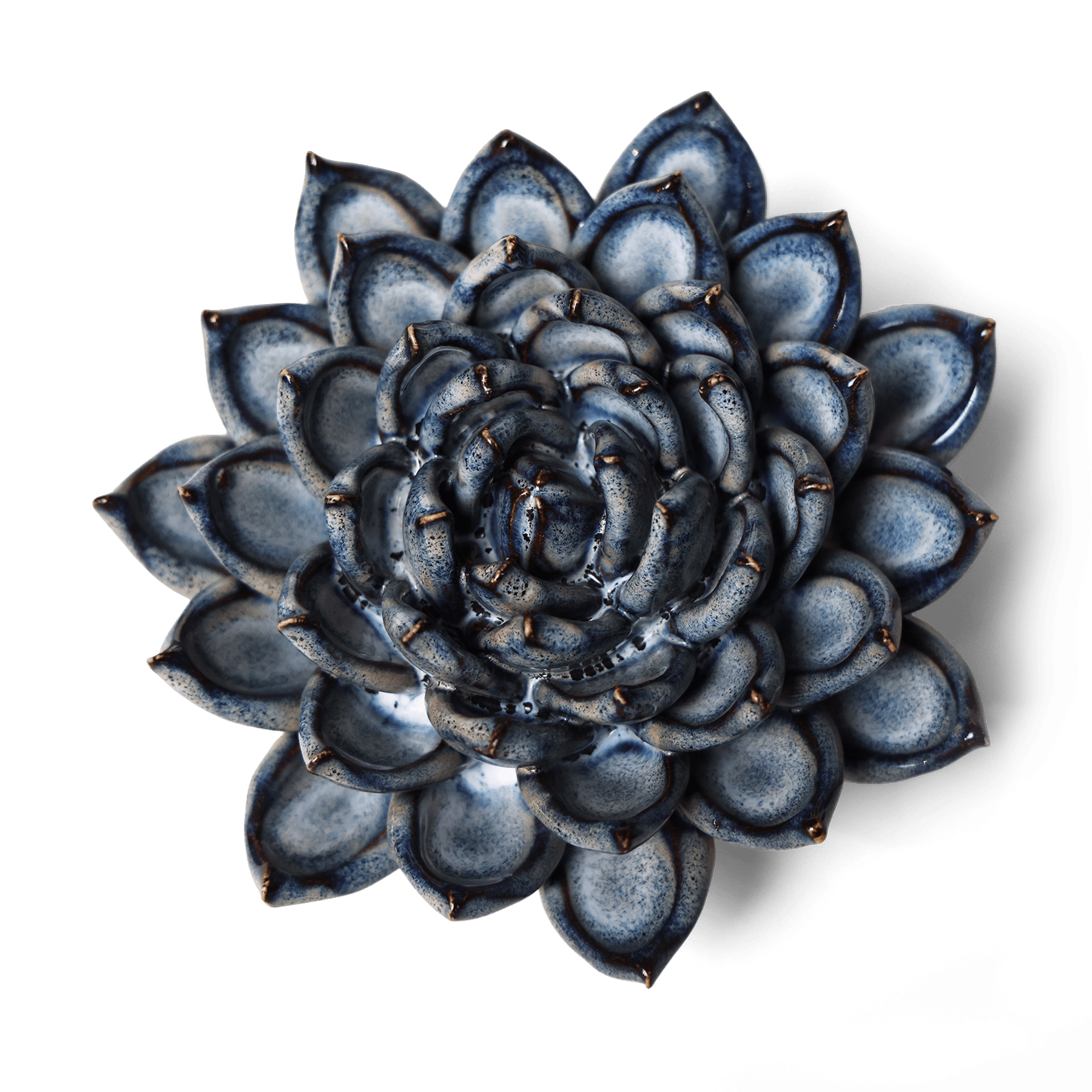 Ceramic Flower Succulent Blue 6 - Chive UK