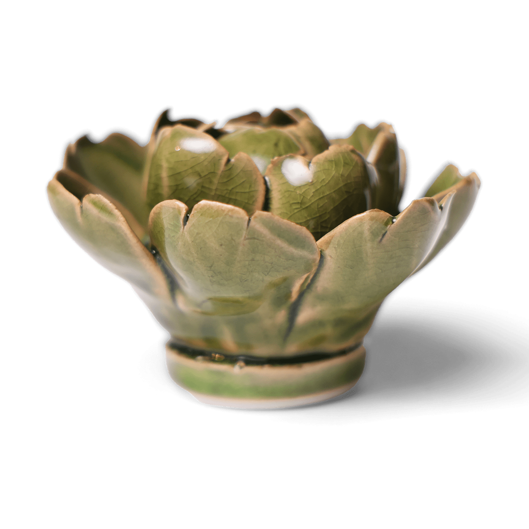 Ceramic Flower Peony Green 7 - Chive UK