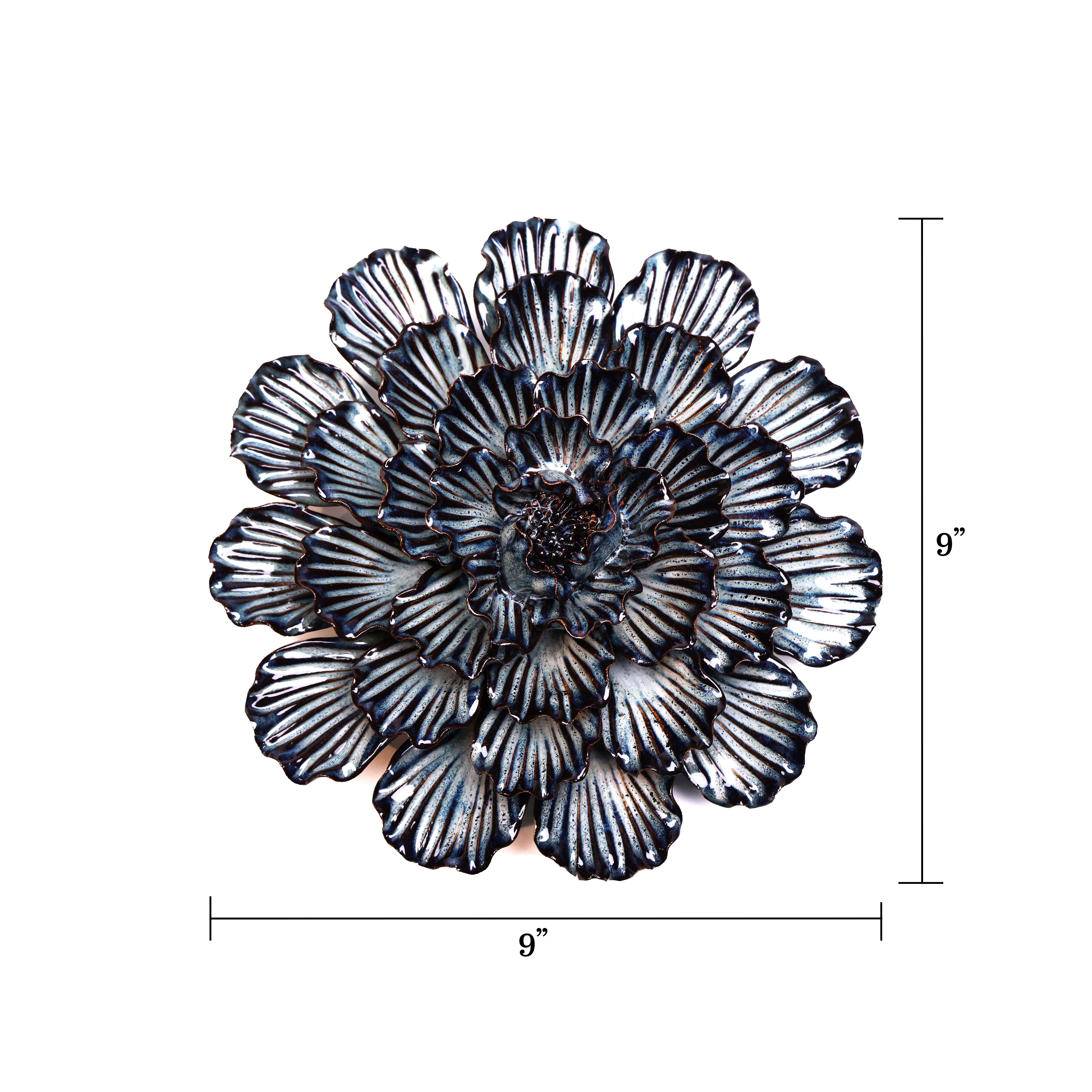 Ceramic Flower Wall Art Mofo Blue - Chive UK