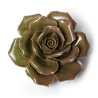 Ceramic Flower Rose Green 9 - Chive UK