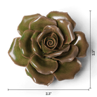 Ceramic Flower Rose Green 9 - Chive UK