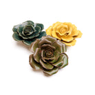 Ceramic Flower Rose Green 9 - Chive UK