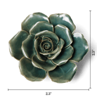 Ceramic Flower Rose Teal 9 - Chive UK