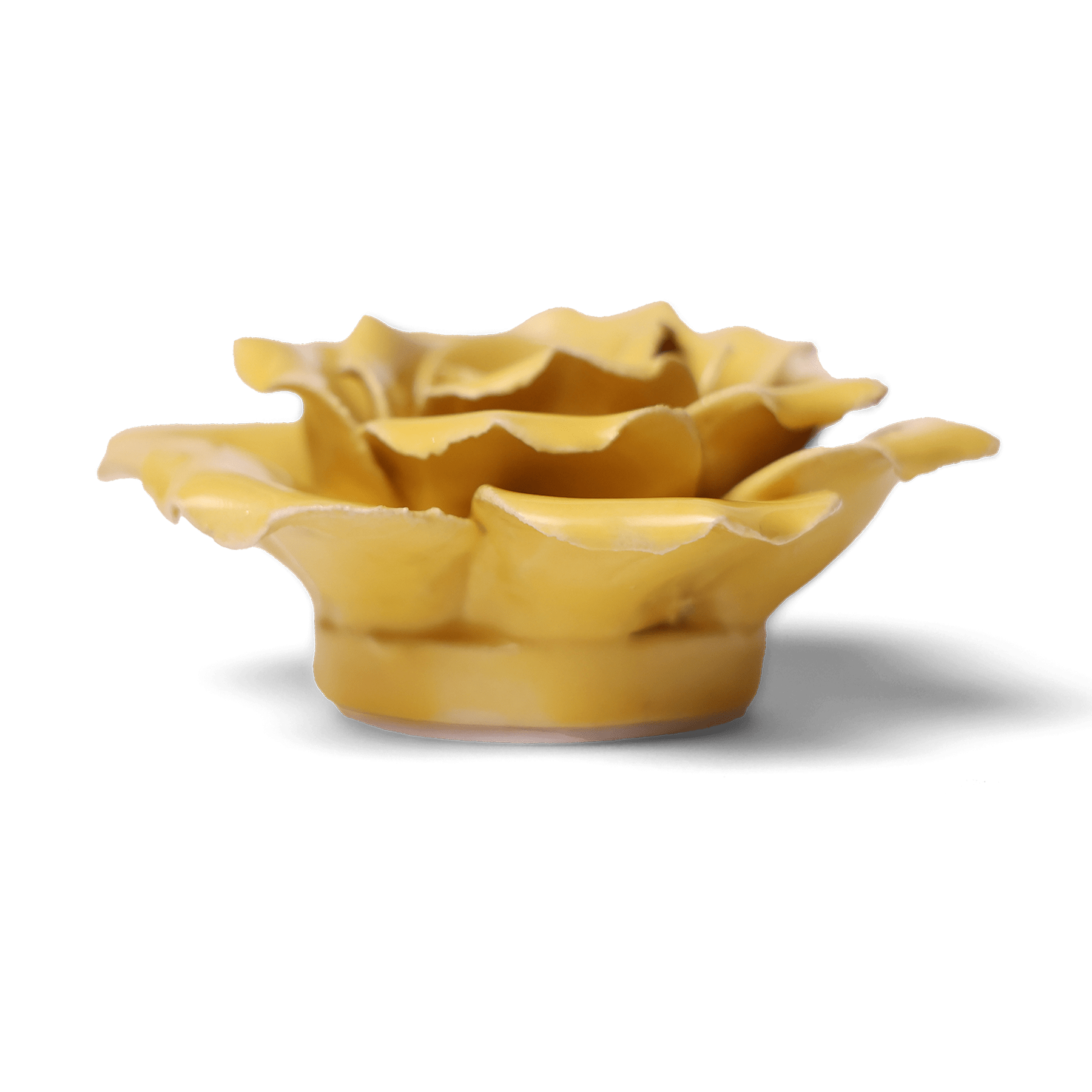 Ceramic Flower Rose Yellow 9 - Chive UK