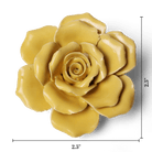 Ceramic Flower Rose Yellow 9 - Chive UK