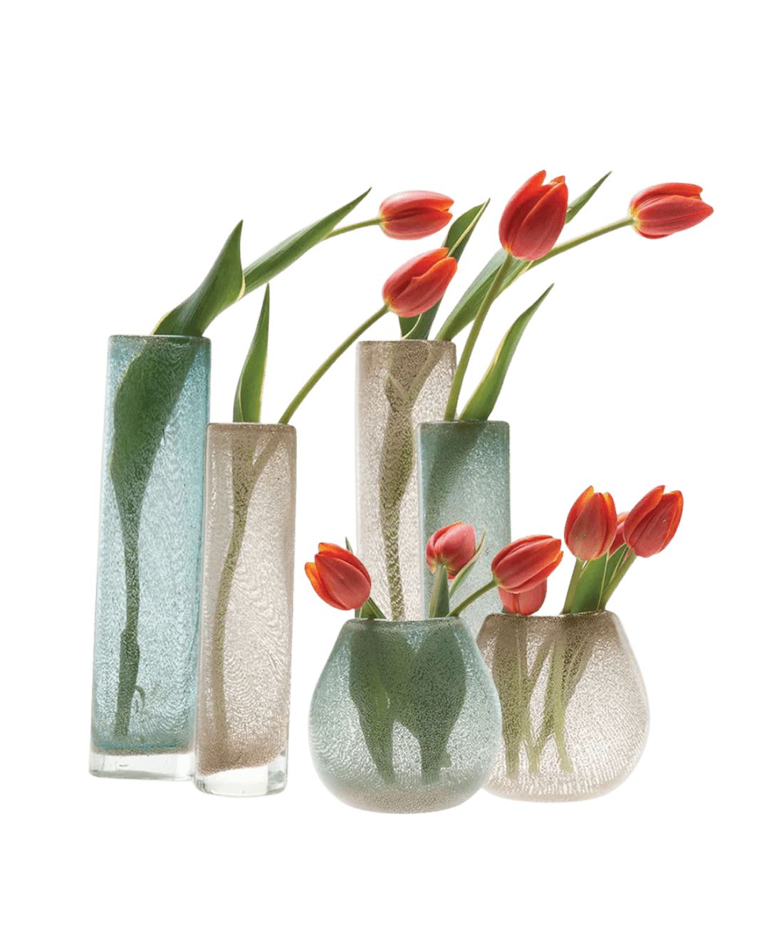 Chimney Glass Modern Flower Vase - Chive UK