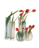 Chimney Glass Modern Flower Vase - Chive UK