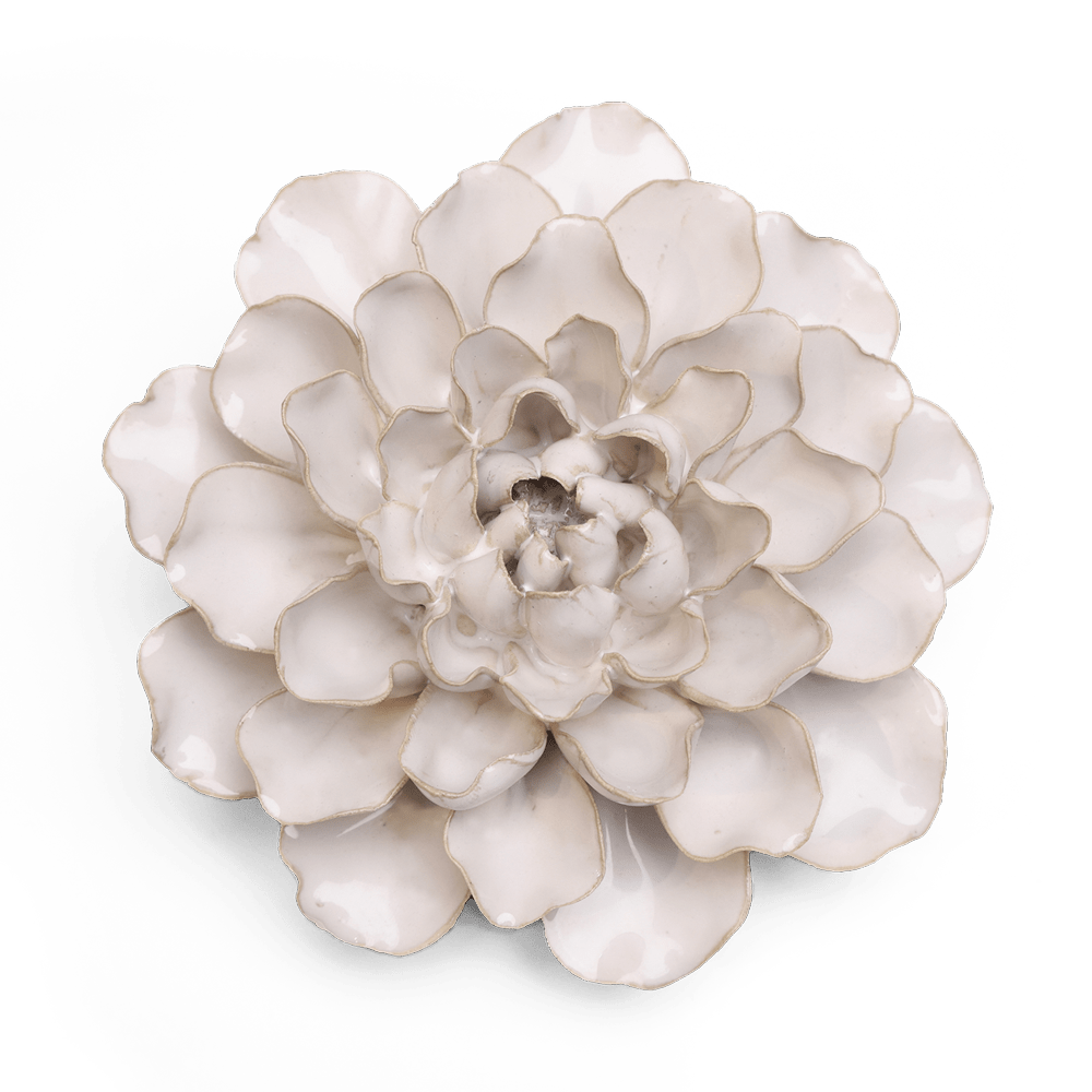 Coastal Ceramic Flower Ivory Water Lily - Chive UK