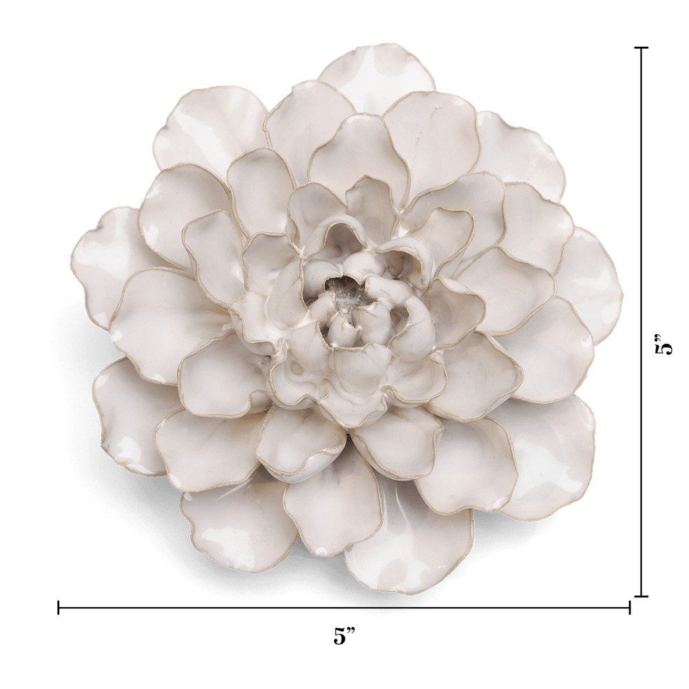 Coastal Ceramic Flower Ivory Water Lily - Chive UK