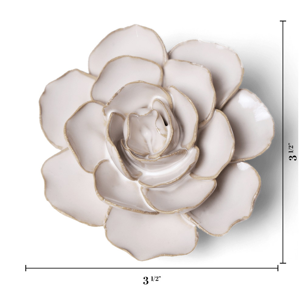 Coastal Ceramic Flower Ivory Ranunculus - Chive UK