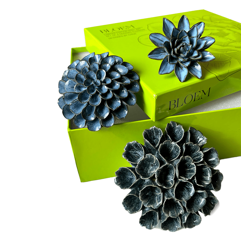 Ceramic Flower Bloem Box Set - Chive UK