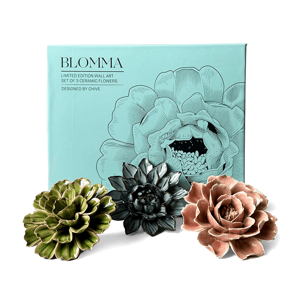 Ceramic Flower Blomma Box Set - Chive UK