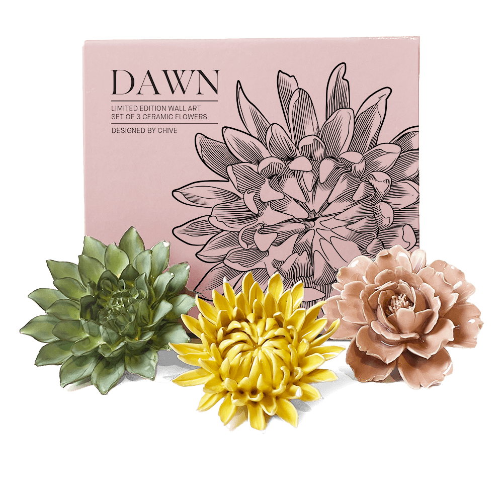 Ceramic Flower Dawn Box Set - Chive UK