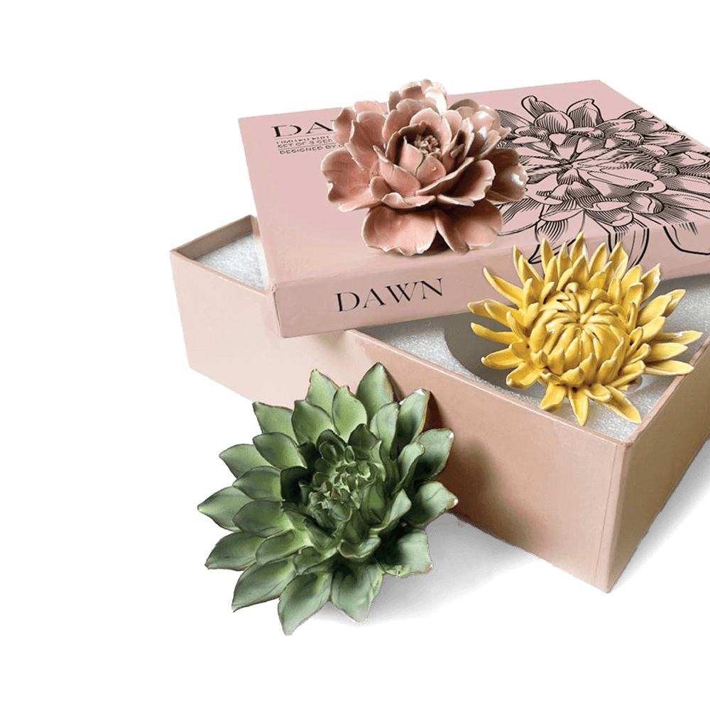 Ceramic Flower Dawn Box Set - Chive UK