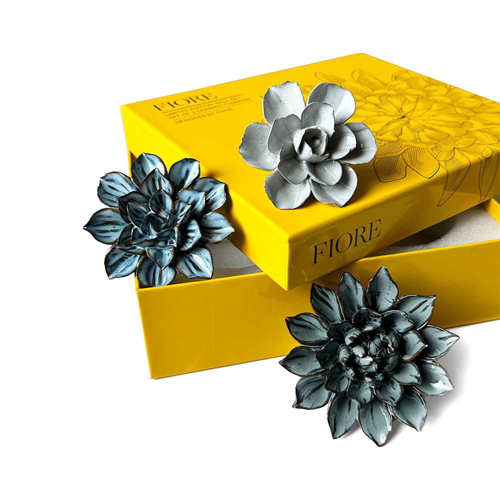 Ceramic Flower Fiore Box Set - Chive UK