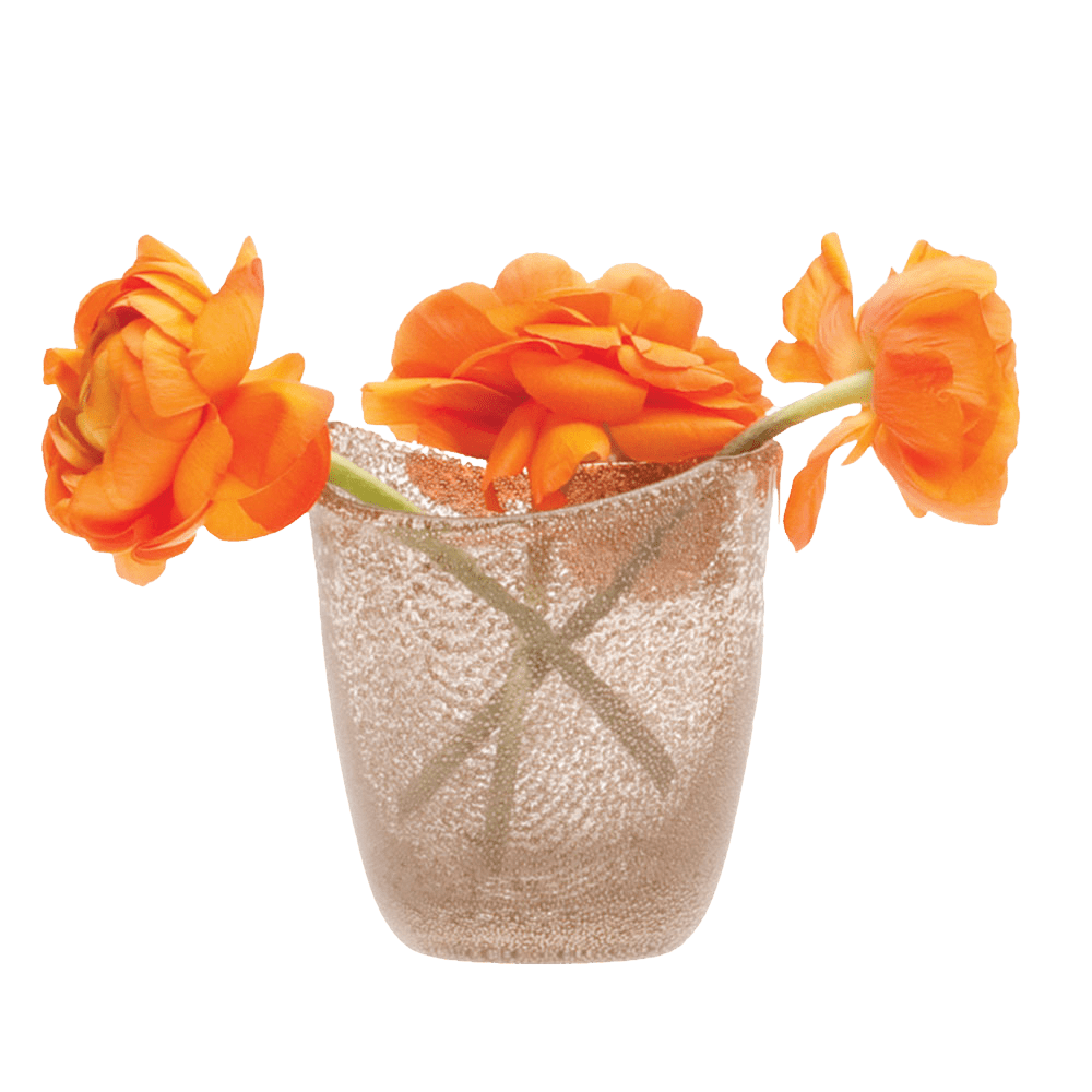 Copper Glass Modern Flower Vase - Chive UK