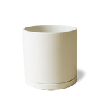 Dojo Porcelain Modern Indoor Plant Pot With Saucer - Chive UK