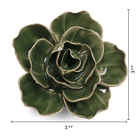 English Garden Ceramic Flower Green Ranunculus - Chive UK