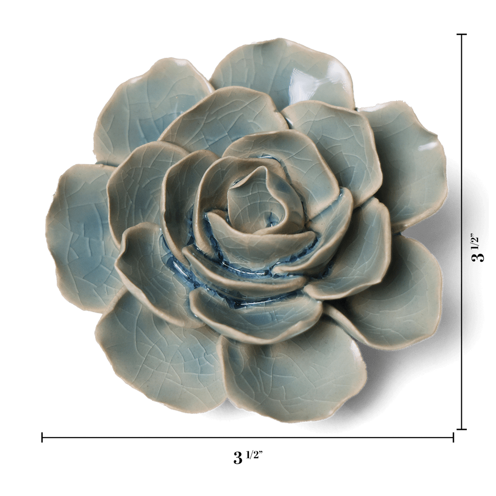 English Garden Ceramic Flower Teal Ranunculus - Chive UK