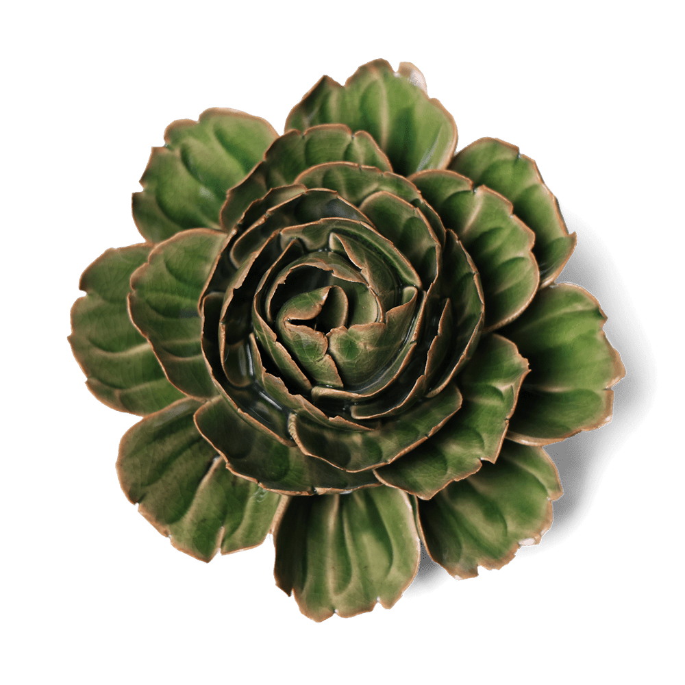 English Garden Ceramic Flower Green Cabbage Flower - Chive UK