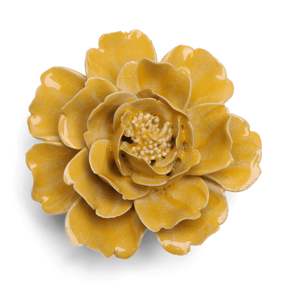 English Garden Ceramic Flower Yellow Rose - Chive UK