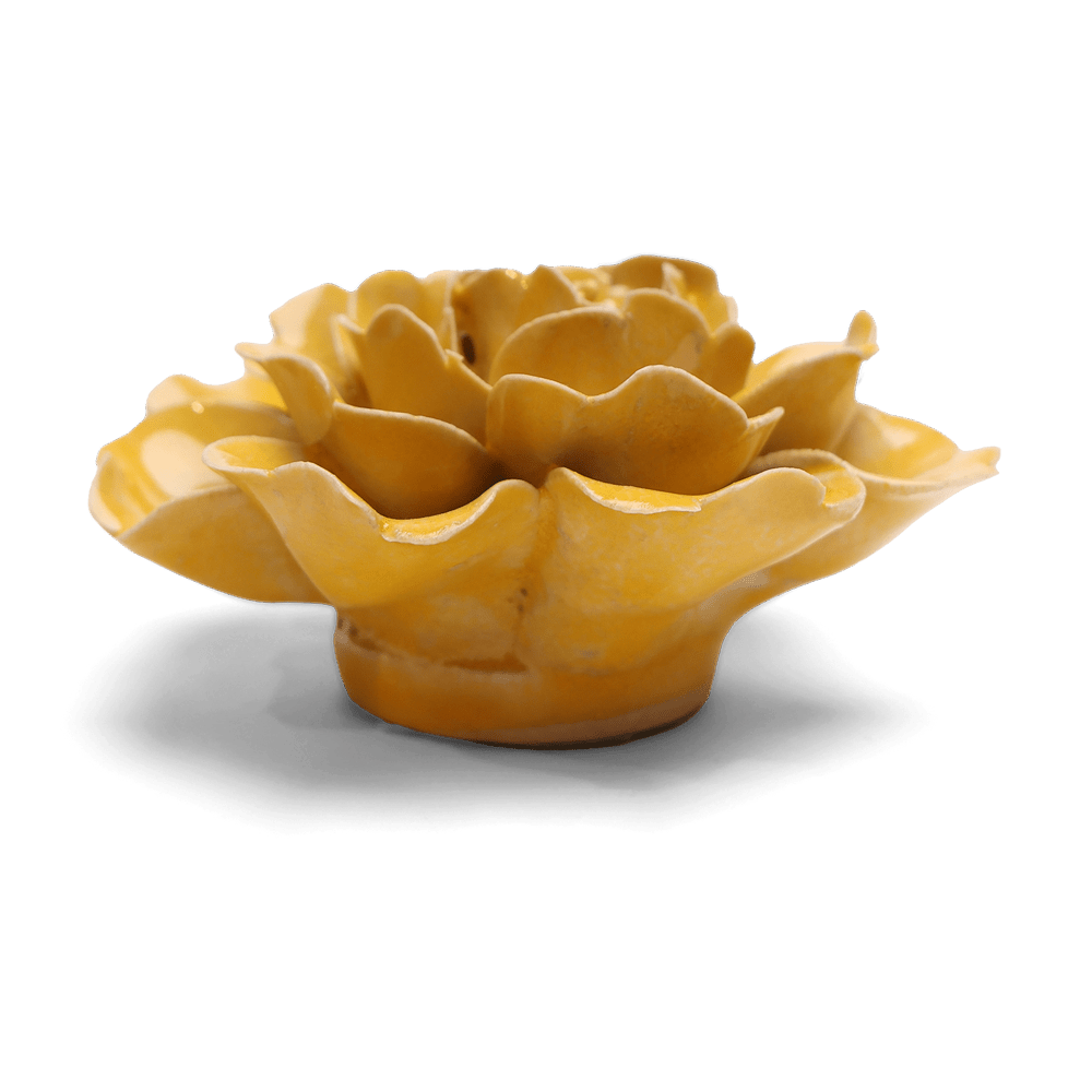 English Garden Ceramic Flower Yellow Rose - Chive UK