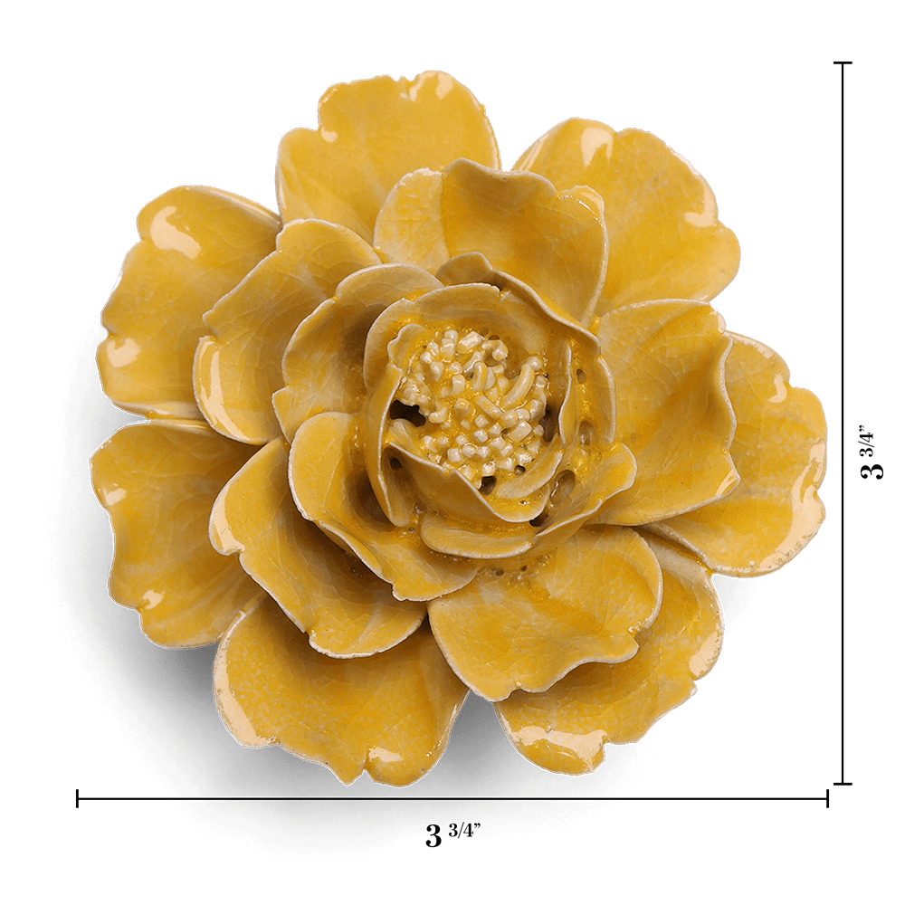 English Garden Ceramic Flower Yellow Rose - Chive UK