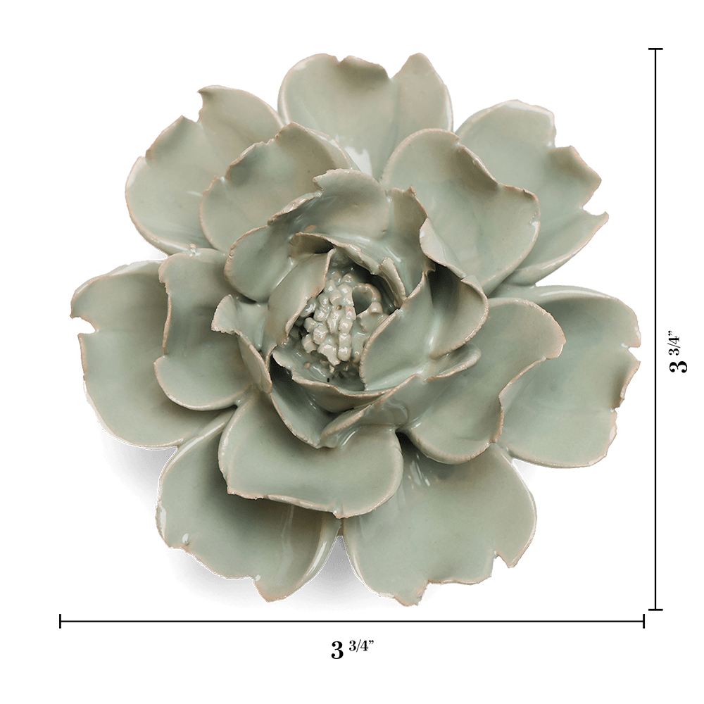 English Garden Ceramic Flower Green Rose - Chive UK