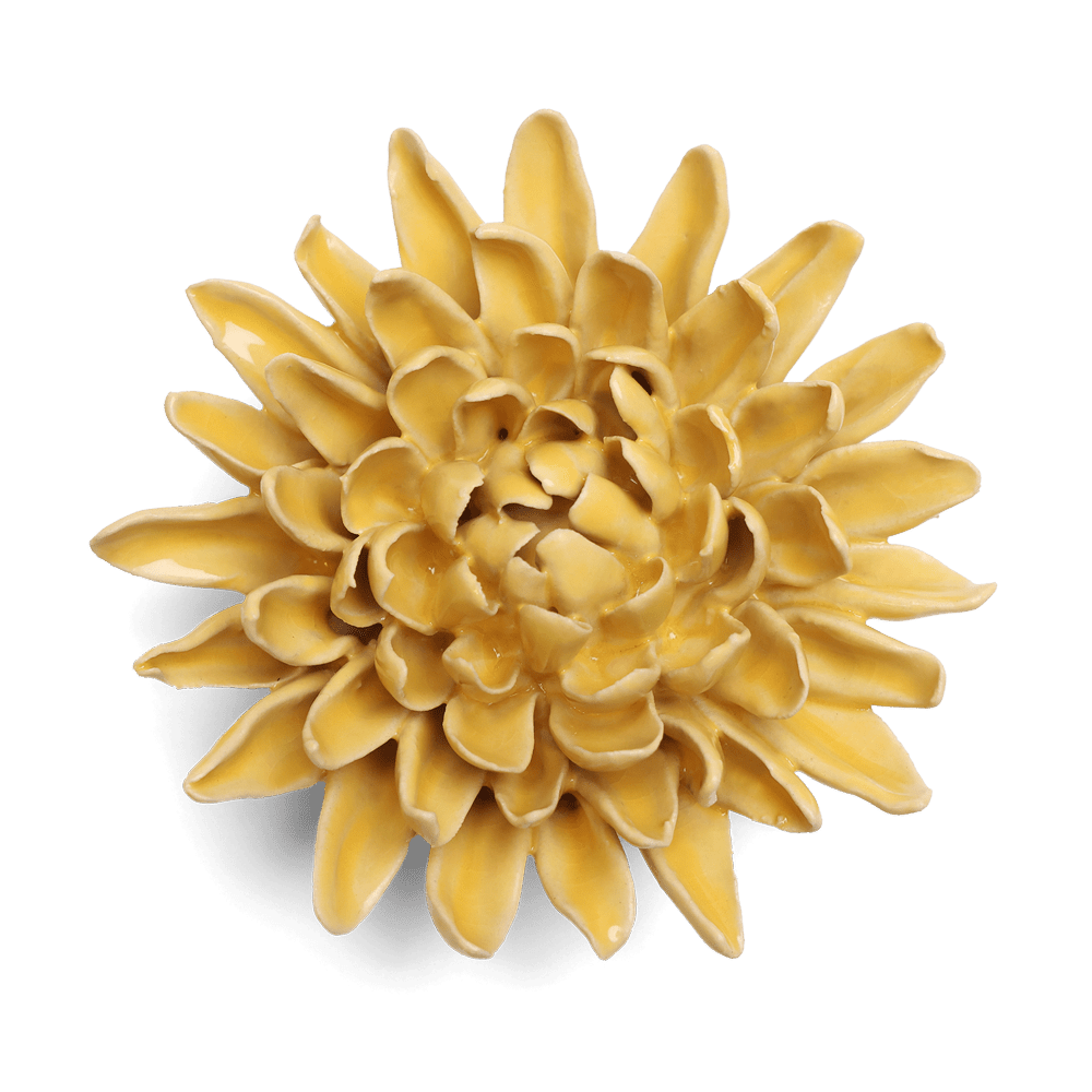 English Garden Ceramic Flower Yellow Chrysanthemum - Chive UK